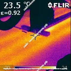 термограмма теплого пола под станком
