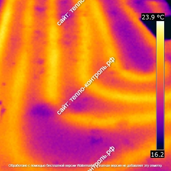 термограмма теплого пола под лестницу