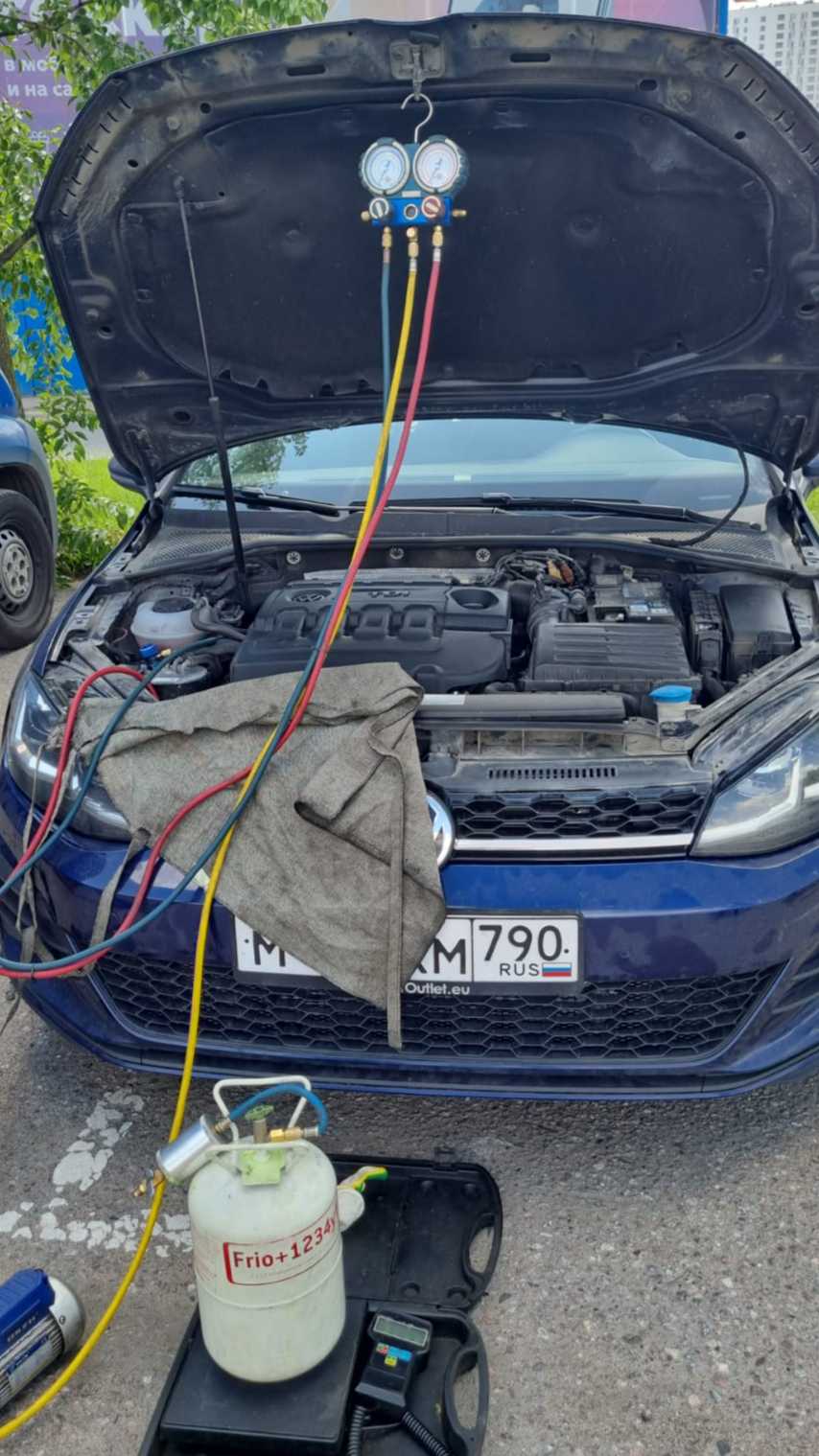 заправка Volkswagen Polo фреоном 