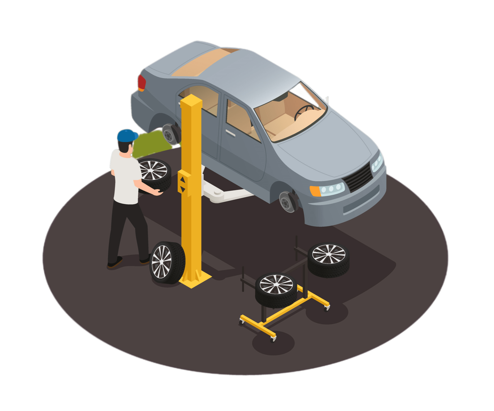 установка колес на автомобиль