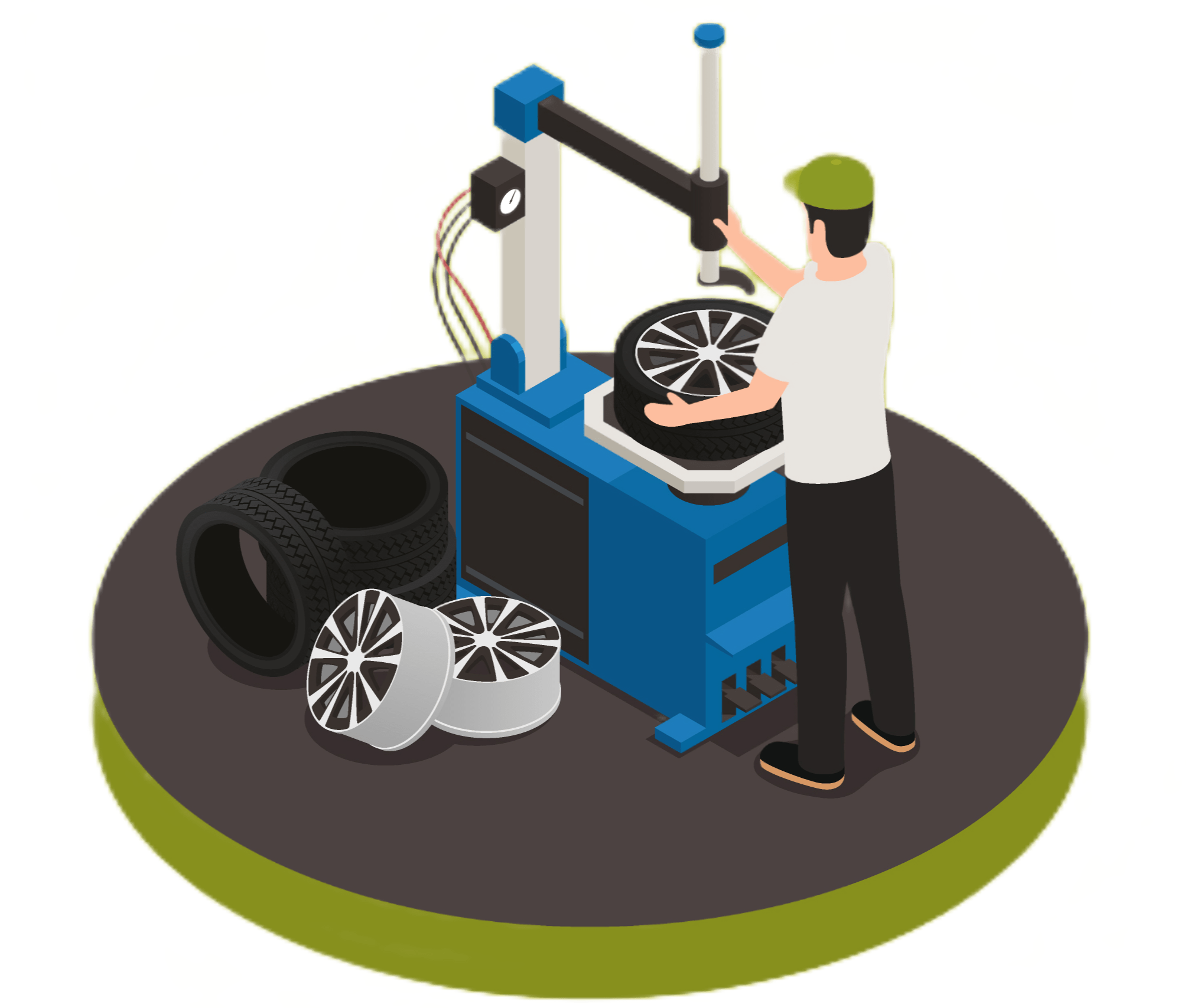 демонтаж/монтаж шин