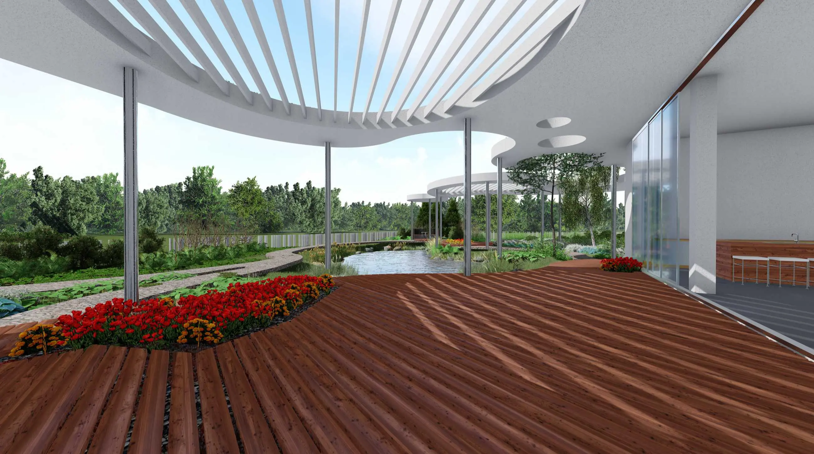 Проект одноэтажного дома с плоской кровлей