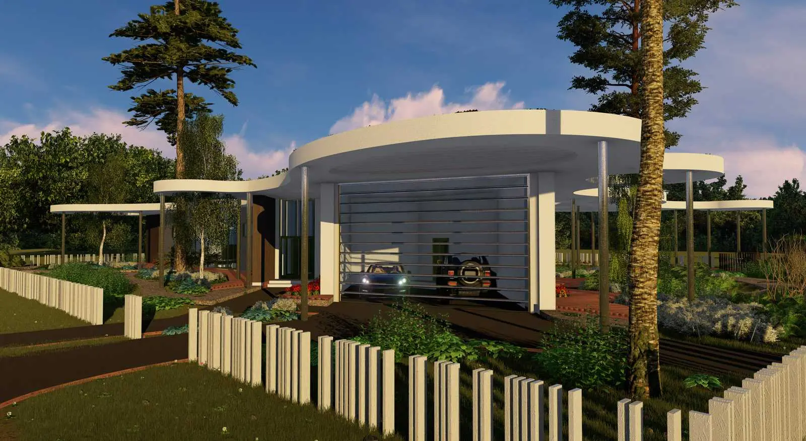 Проект одноэтажного дома с плоской кровлей