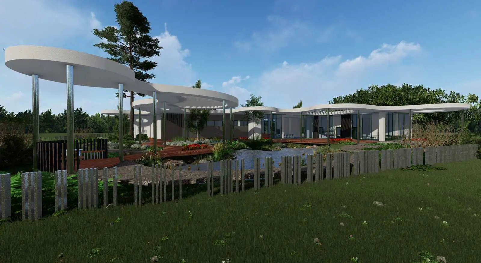 Проект одноэтажного дома с плоской кровлей