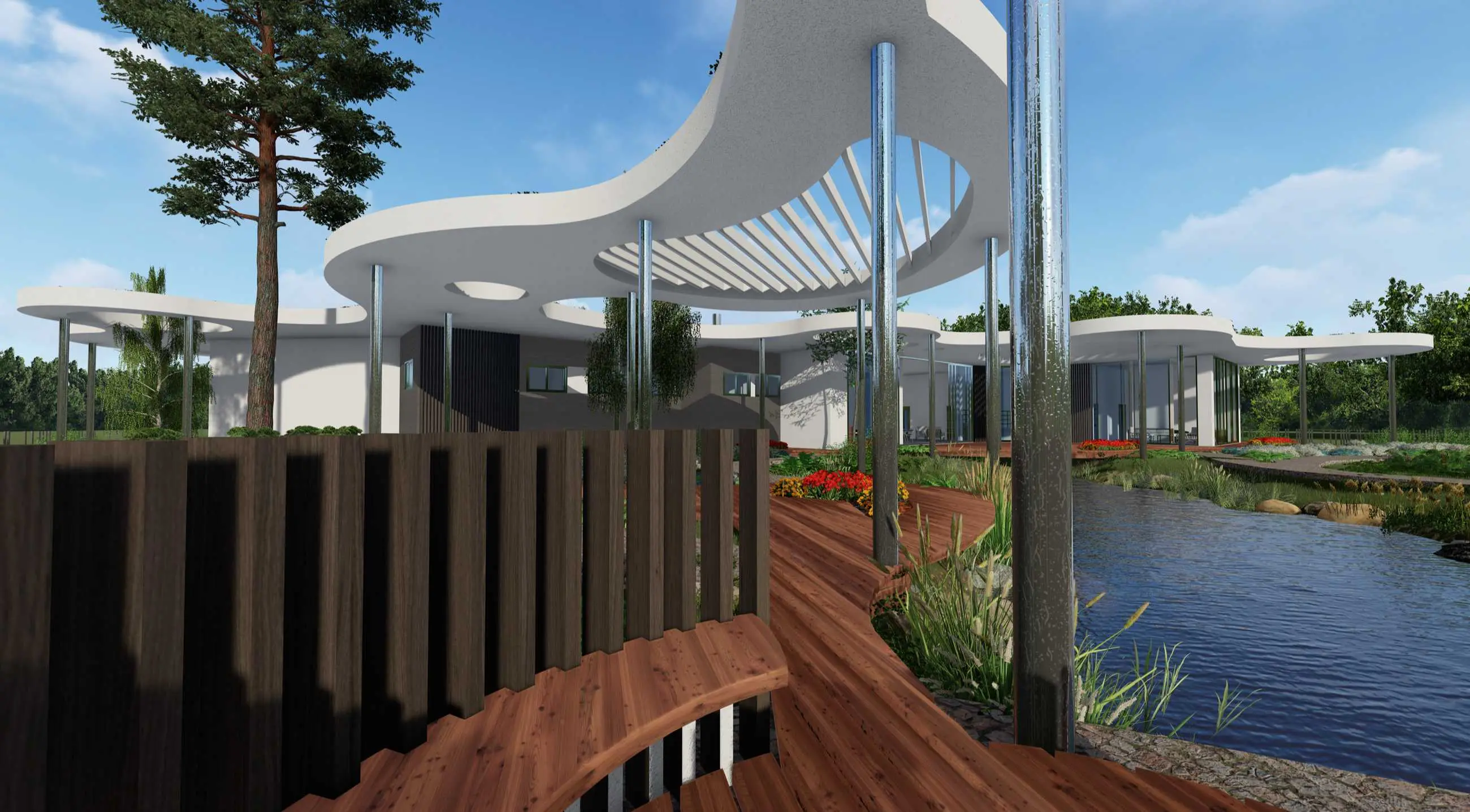 Проект одноэтажного дома с плоской кровлей