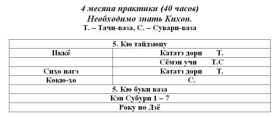 программа 5 кю