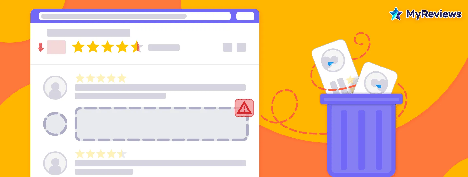 Куда пропали отзывы: логотипы Google и Яндекс, предупреждение о модерации