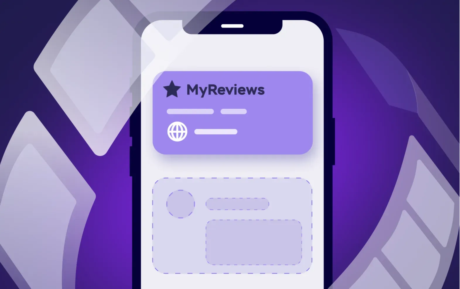 Телефон с двумя виджетами отзывов MyReviews на одной странице
