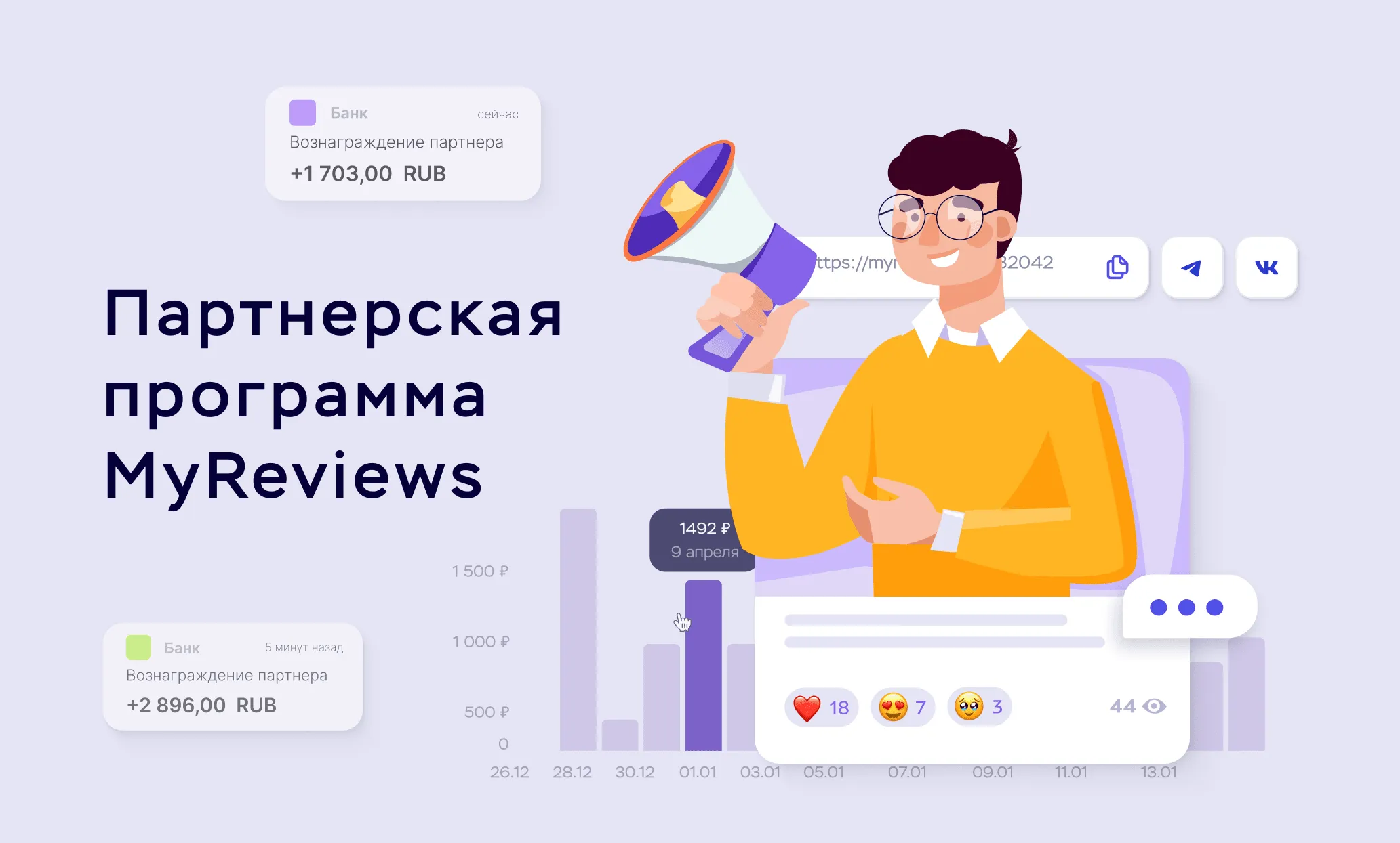 Партнёрская программа MyReviews: начисления и выплаты в кабинете