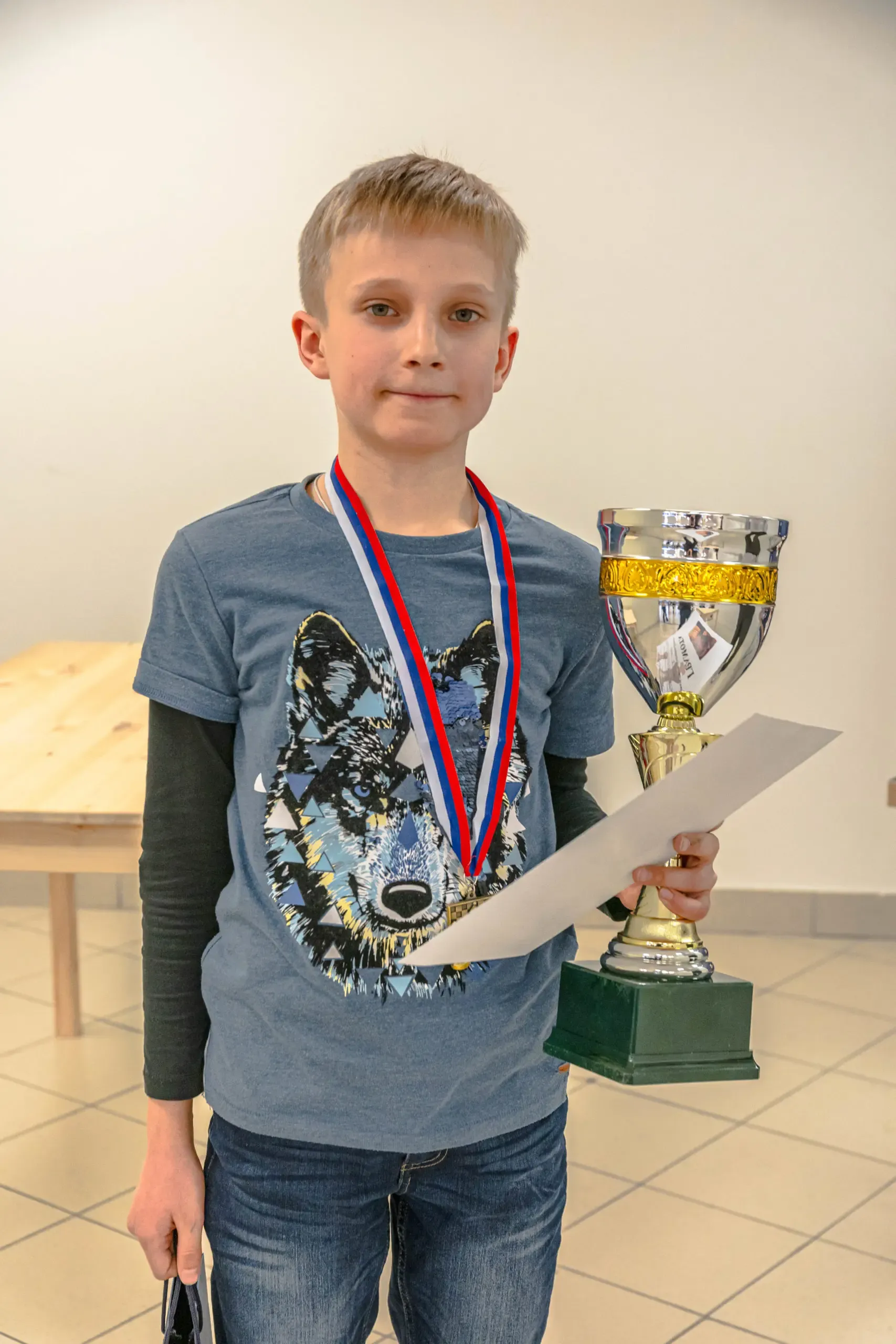 Воронов Марк - чемпион школьного первенства «Папа, мама, я — шахматная семья»