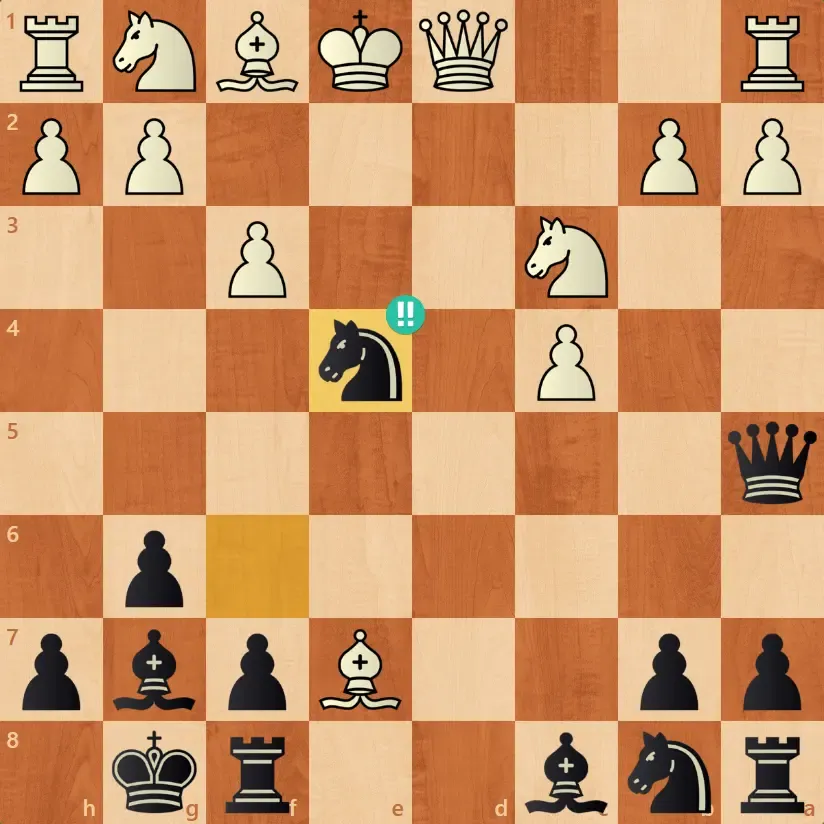 Блестящий ход (!!) - сокрушительный удар конём по пешке