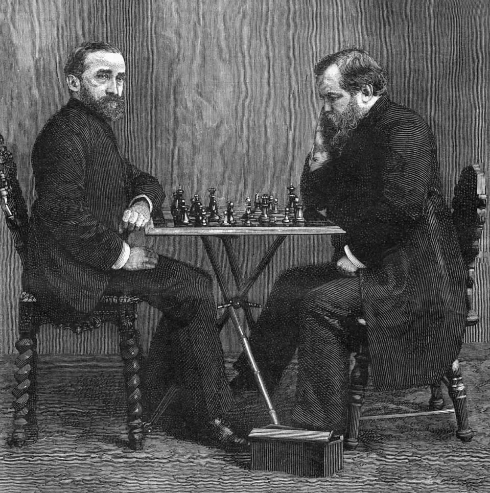 Первый матч за звание чемпиона мира по шахматам: Вильгельм Стейниц против Иоганна Цукерторта, 1886 год.