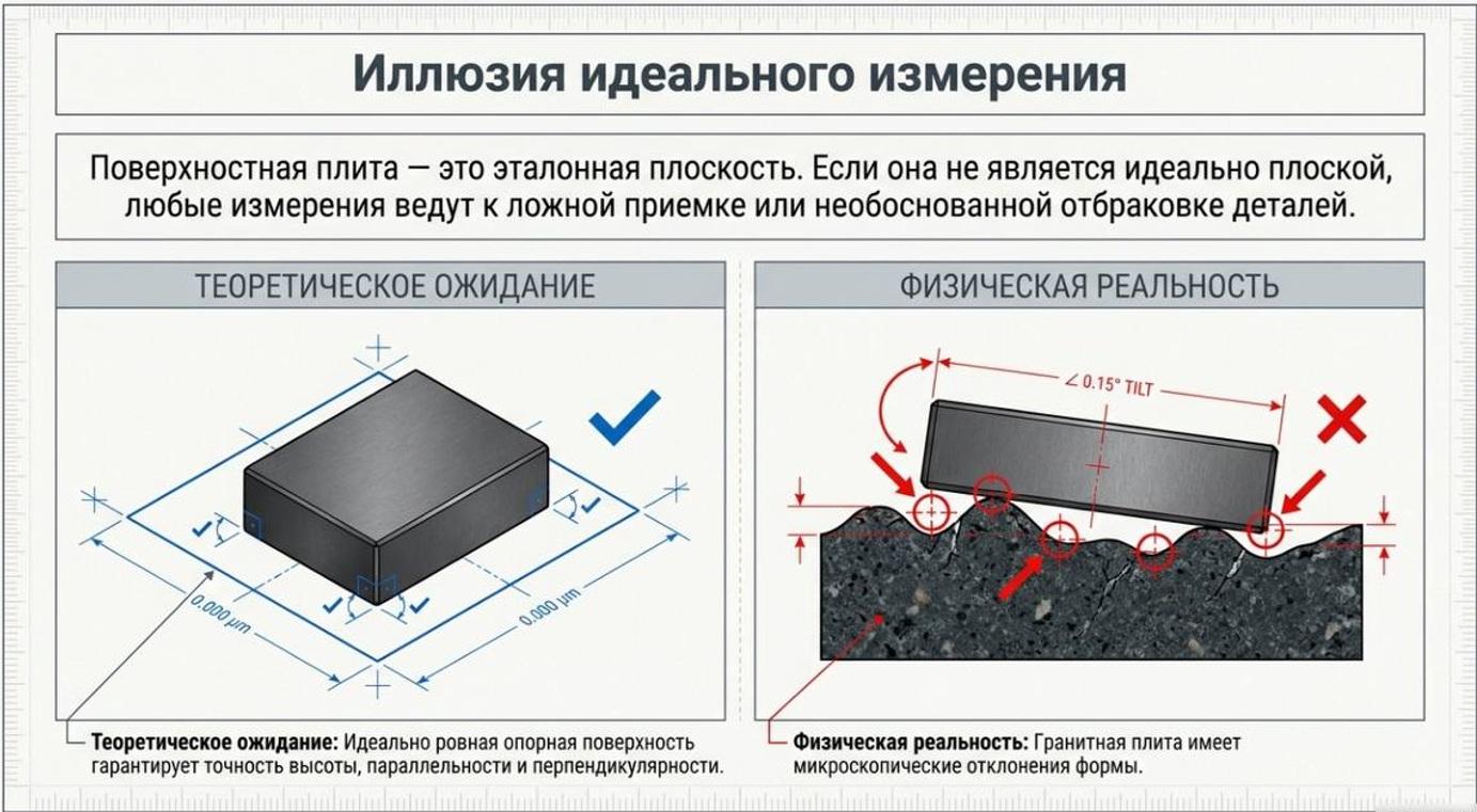 Плоскостность гранитной плиты