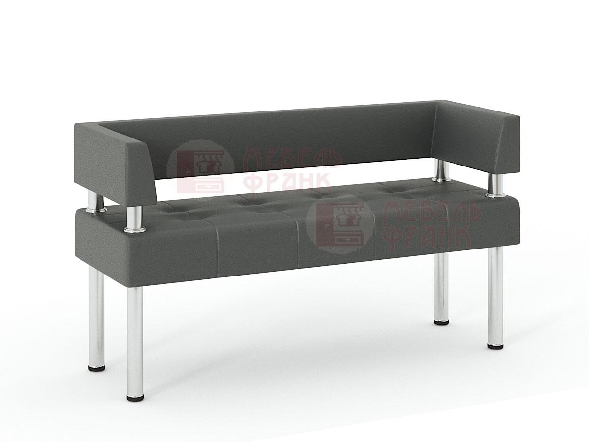 Диван Бизнес П-образная спинка серый