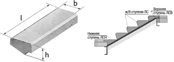 Ступени лестничные