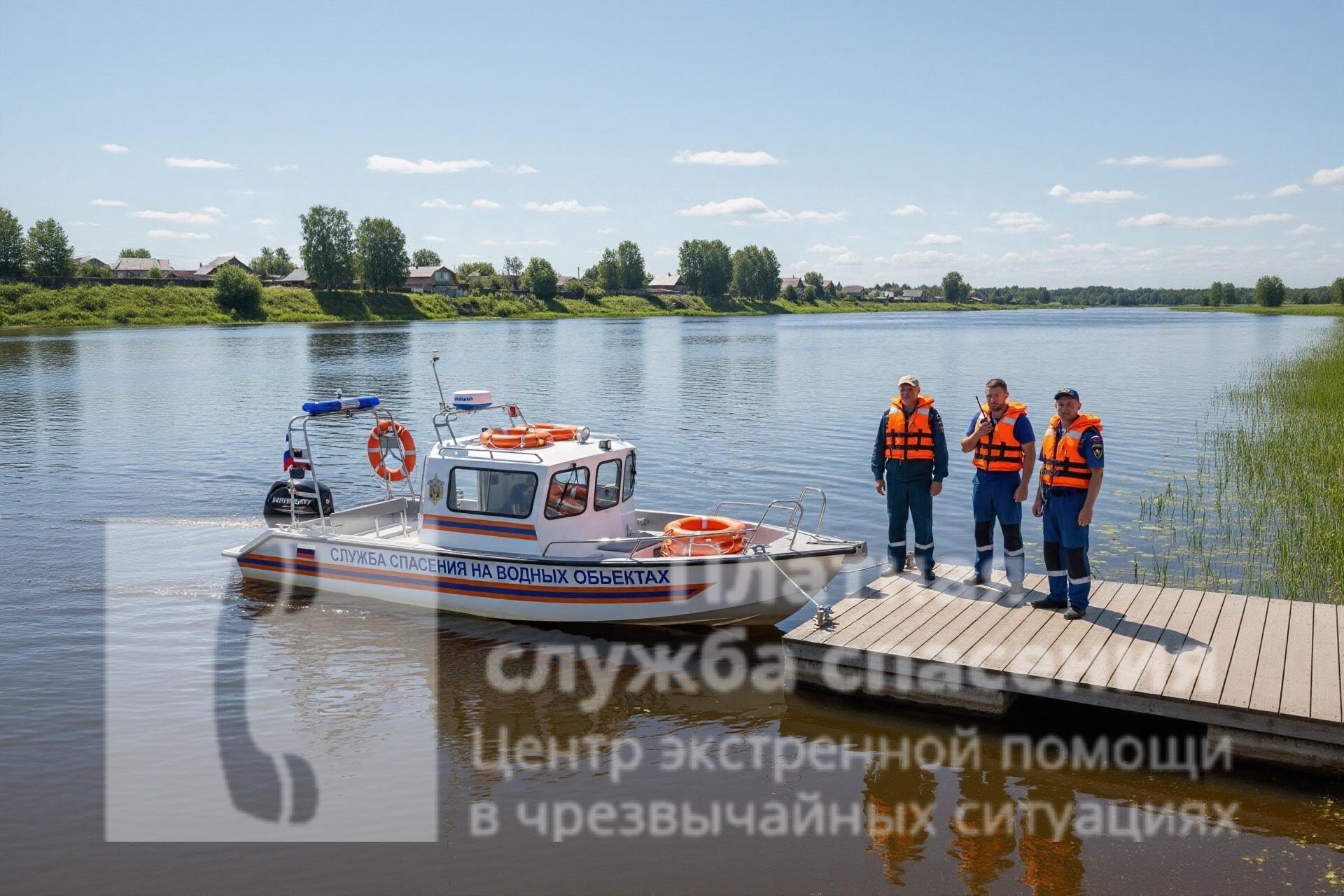 дежурство спасателей на катере