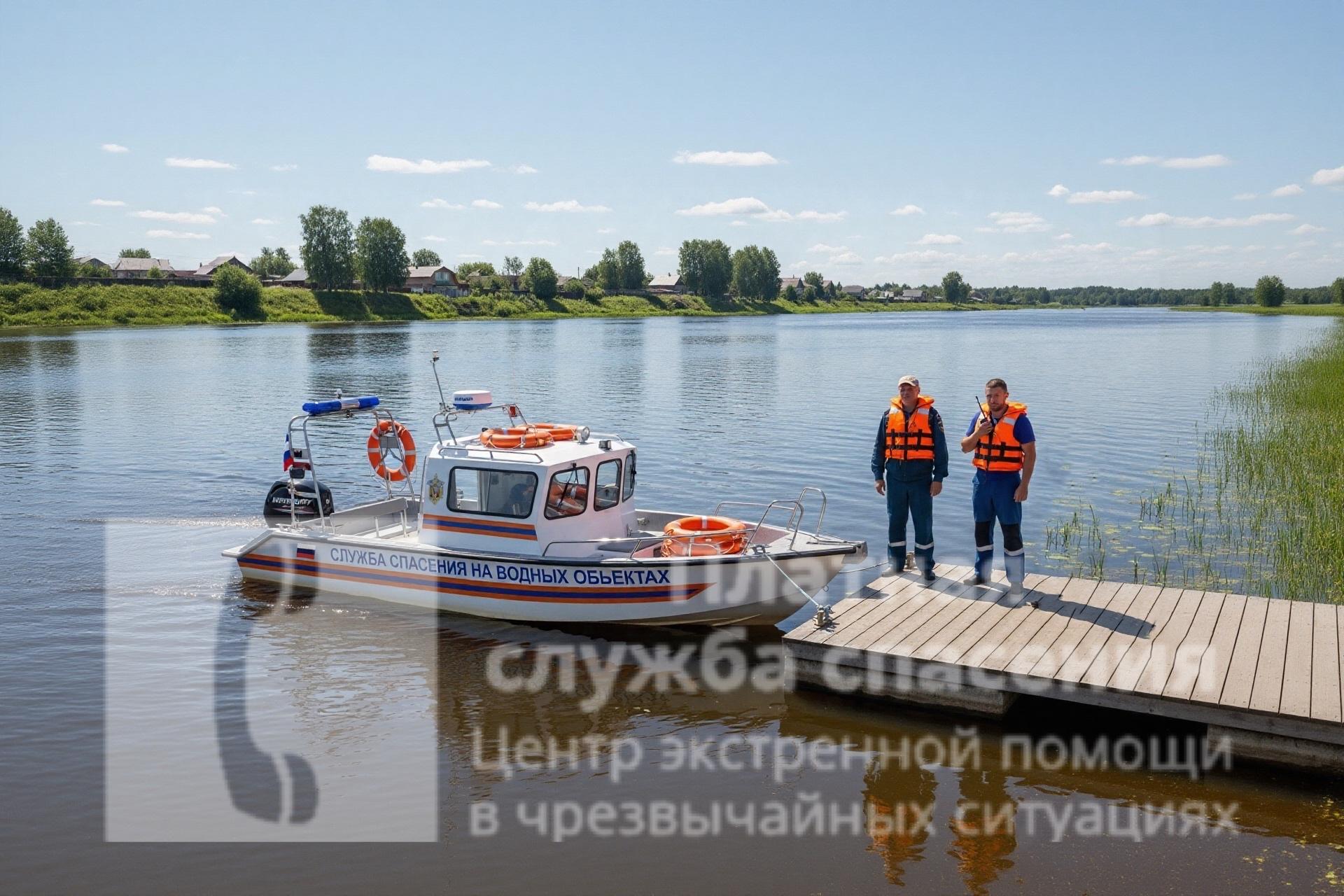 спасатели на катере на мероприятие