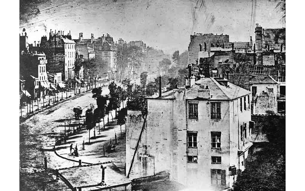 Louis Daguerre’s “View of the Boulevard du Temple”, Paris 1839