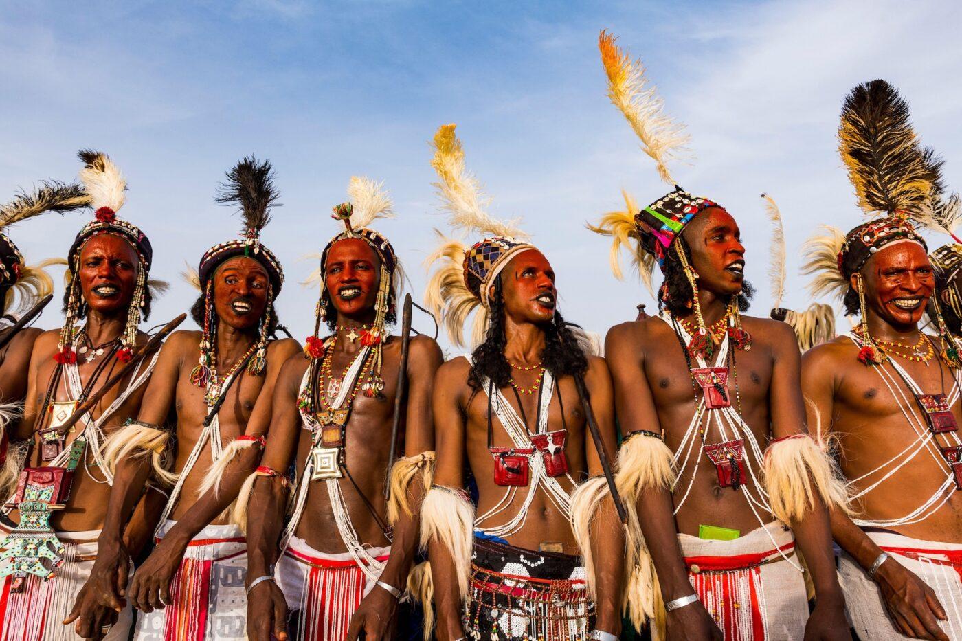 Wodaabe people at the Gerewol Festival • Photo: Michael Runkel/Robert Harding/Alamy.