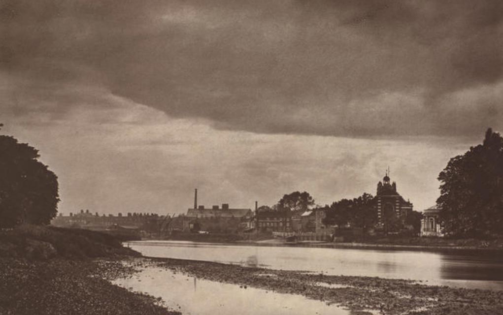 Archer’s 1854 collodion process image “Isleworth with Natural Clouds