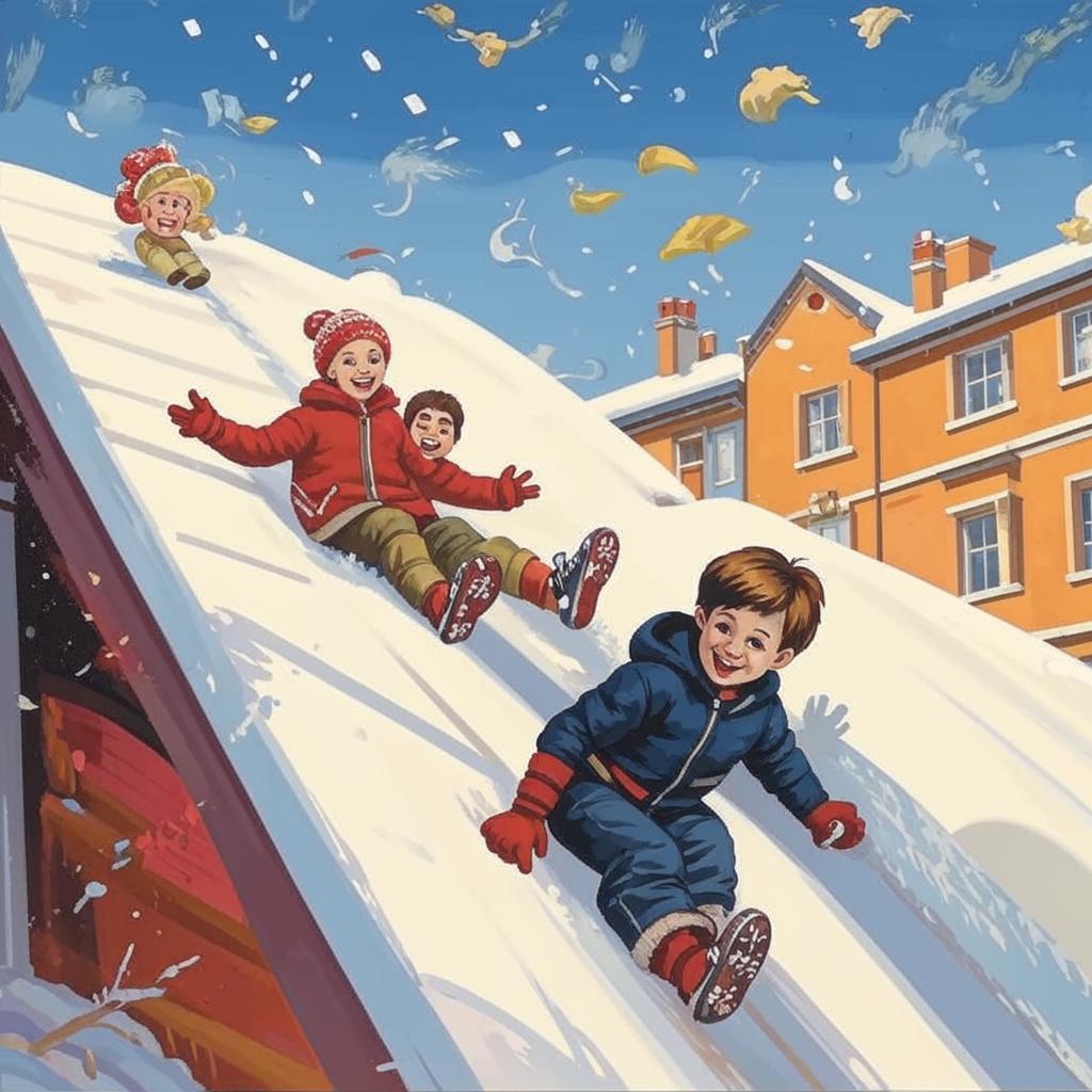 98 С крыши в снег (2)