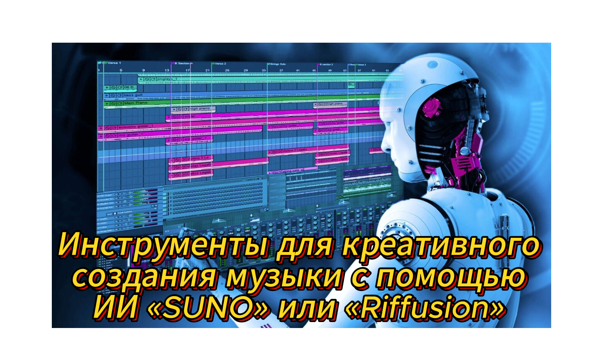 Инструменты для креативного создания музыки с помощью ИИ "SUNO" или "Riffusion"