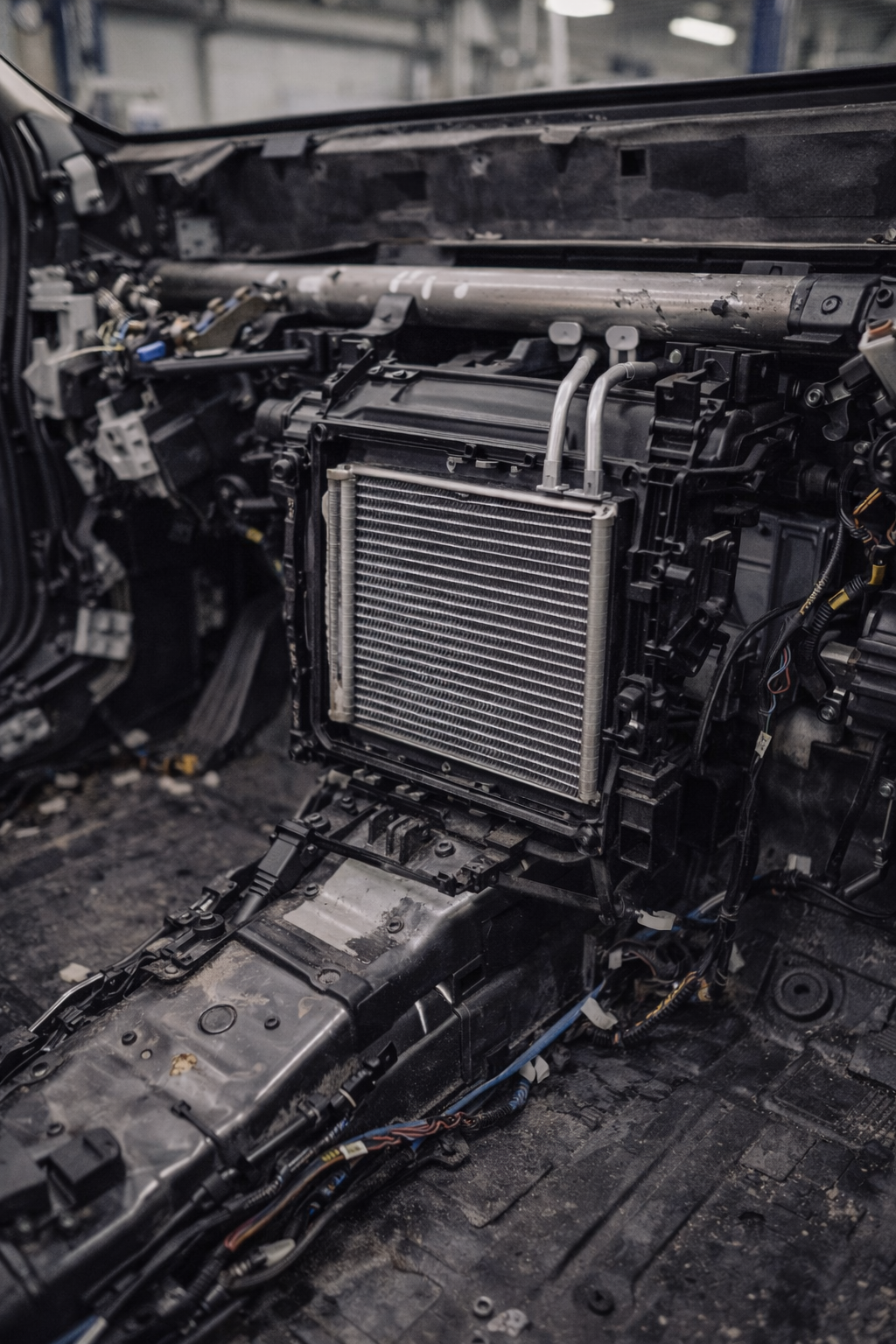 замена радиатора печки