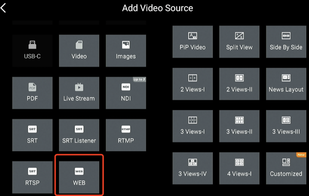 Add Web Pages as Video Sources