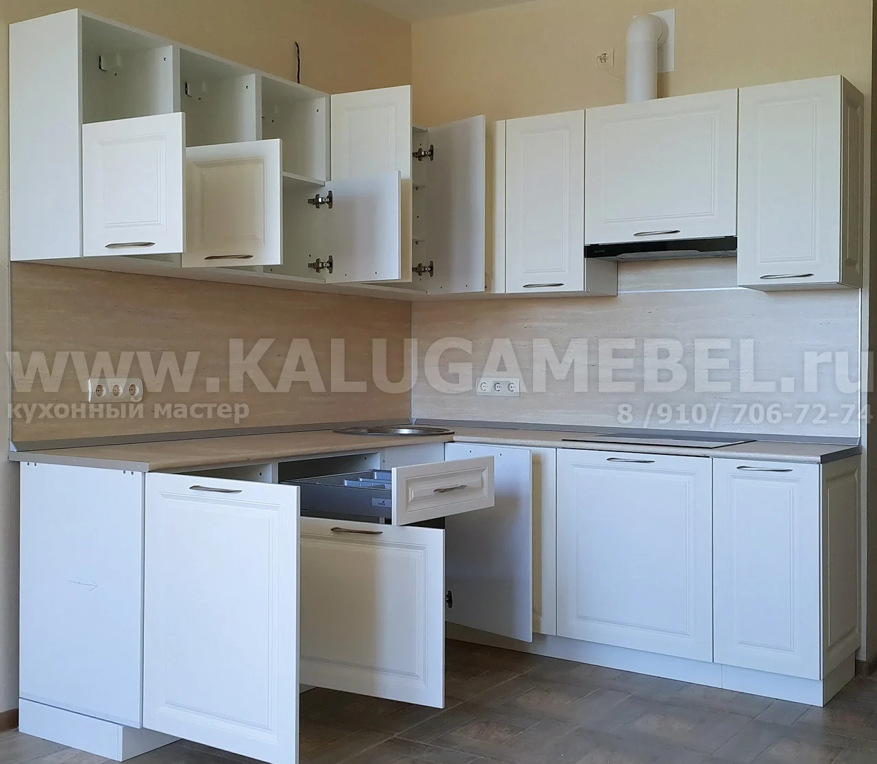 кухня Ламбер Милк с фрезер 5