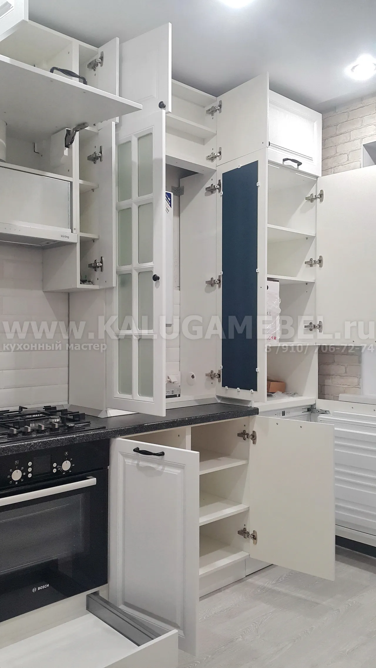кухня Ясень Айс 9