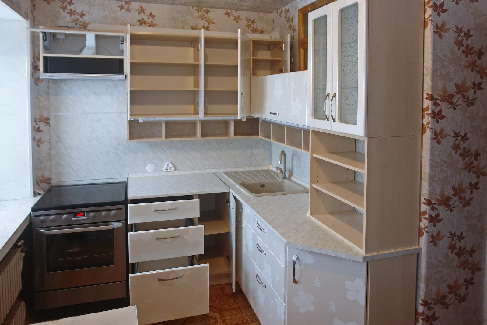 кухня крембрюле с цветами 3
