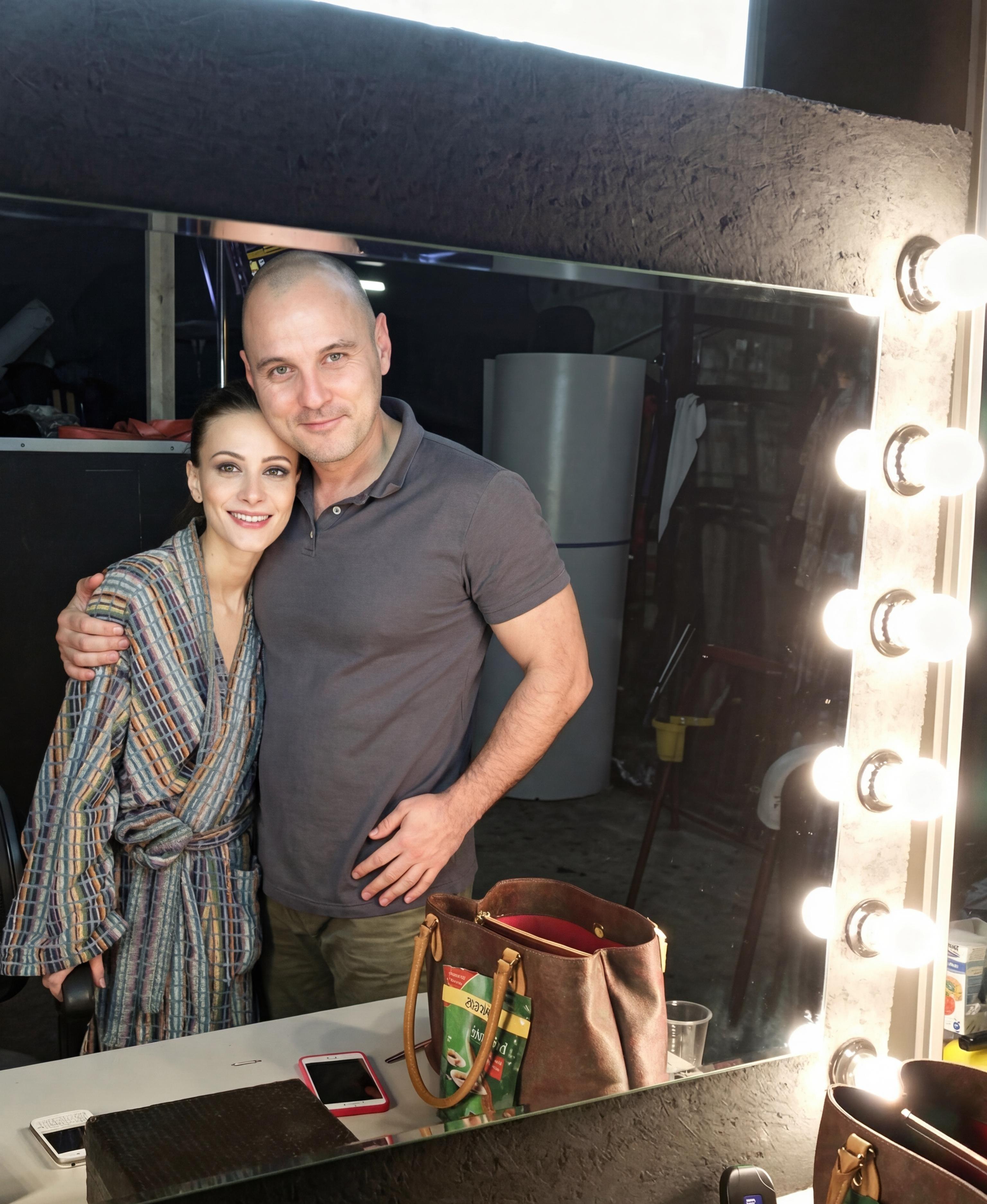 Актриса Светлана Иванова и фотограф Владимир Бязров для журнала Кинорепортер