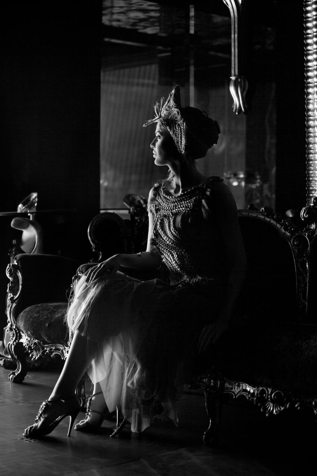 Юлия Образцова в платье из живых волос