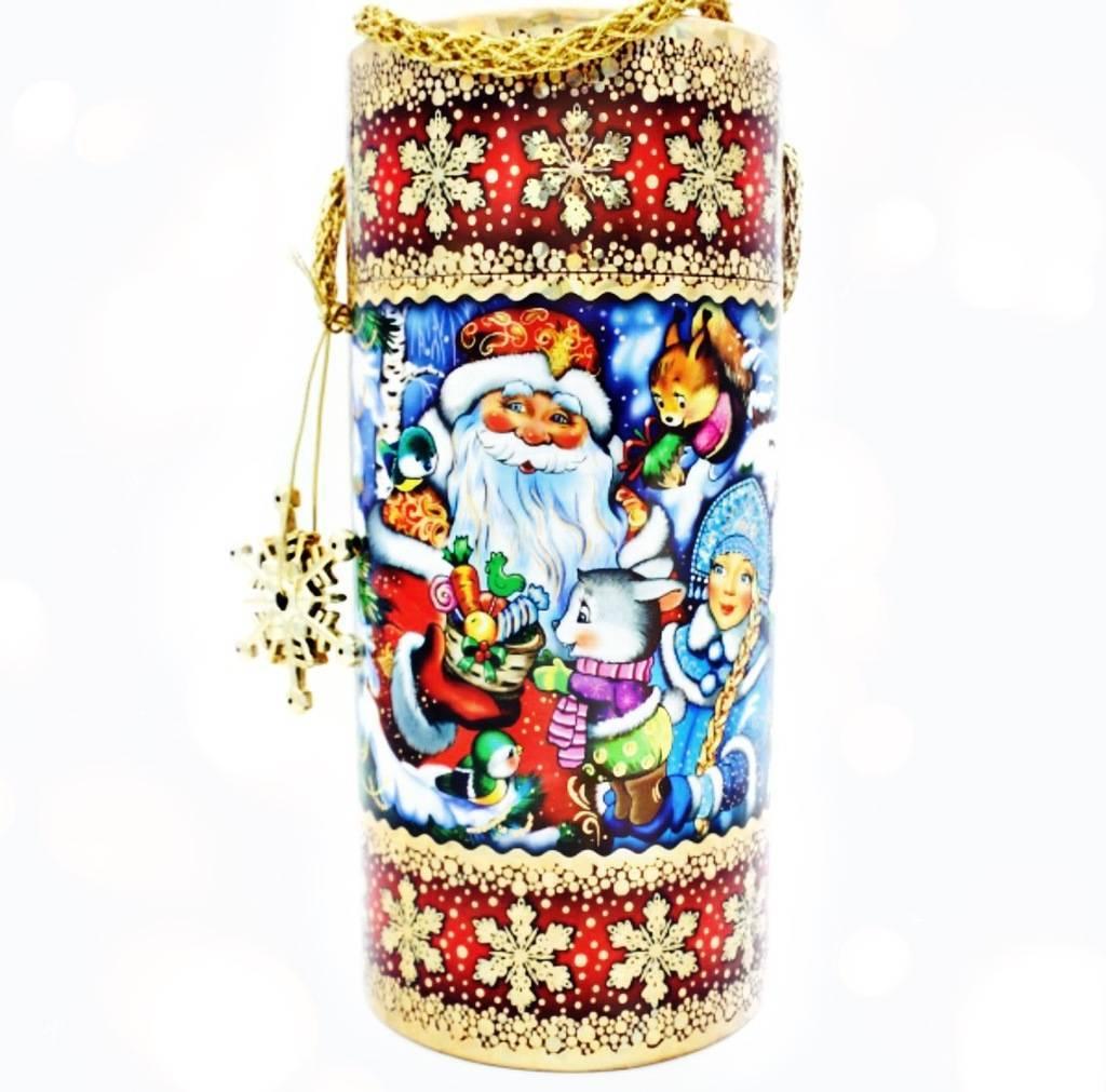 Новогодний подарок Коробка сундучок Свиристели