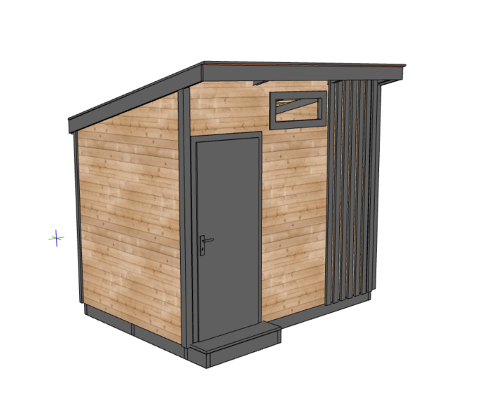 Хозблок бытовка шириной 2 м длинной 3 м, каркас, надежное основание, односкатная крыша, кровля - профлист или гибкая черепица