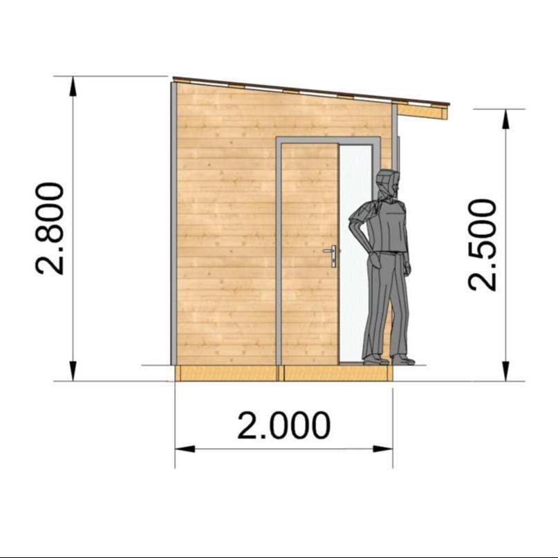 Хозблок бытовка шириной 2 м длинной 4 м, каркас, надежное основание, односкатная крыша, кровля - профлист или гибкая черепица