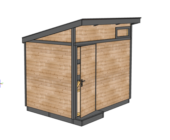 Хозблок бытовка шириной 2 м длинной 3 м, каркас, надежное основание, односкатная крыша, кровля - профлист или гибкая черепица