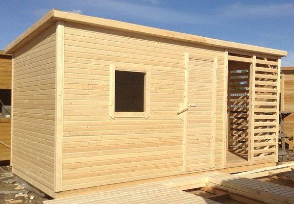 Хозблок шириной 2 м длинной 3 м, каркас, надежное основание, односкатная крыша, кровля - профлист или гибкая черепица