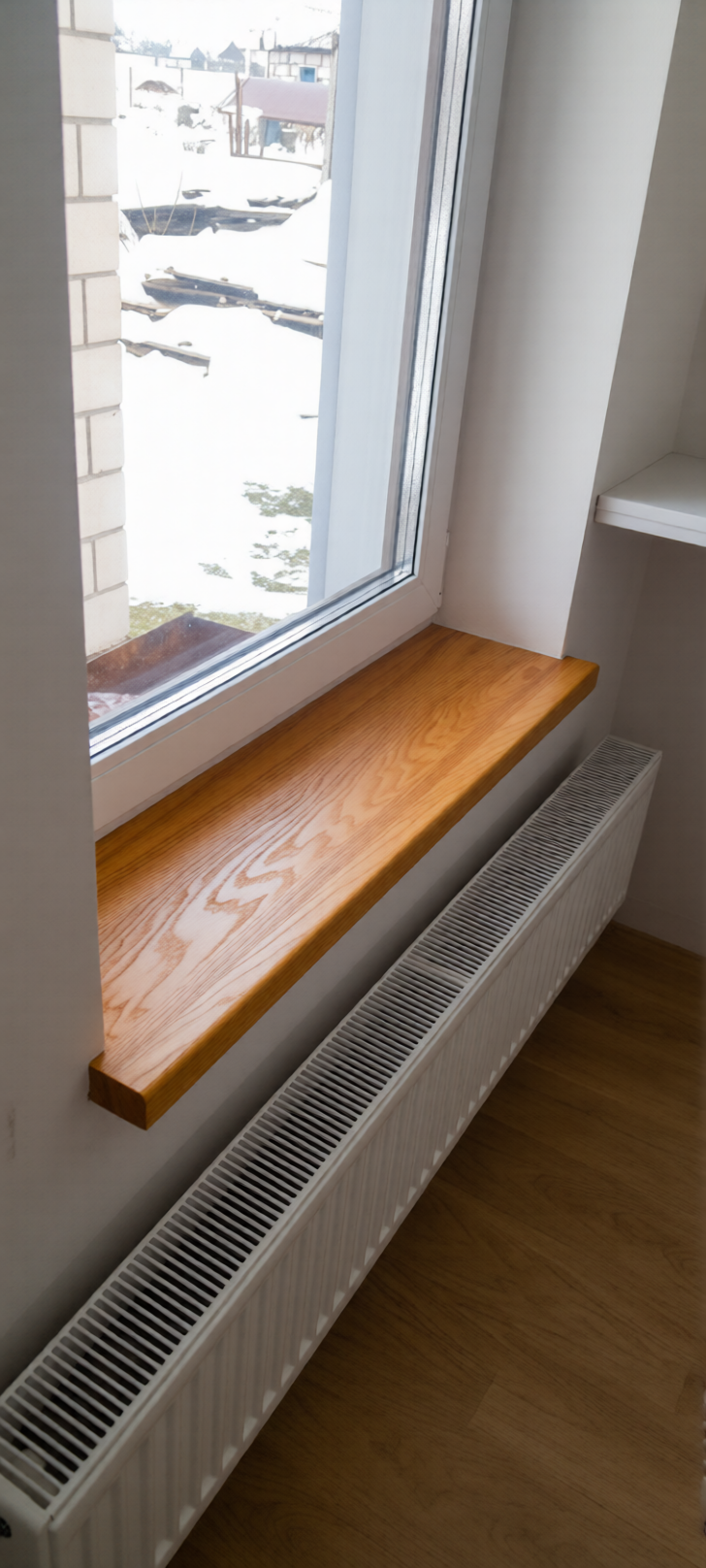 шпонированный подоконник