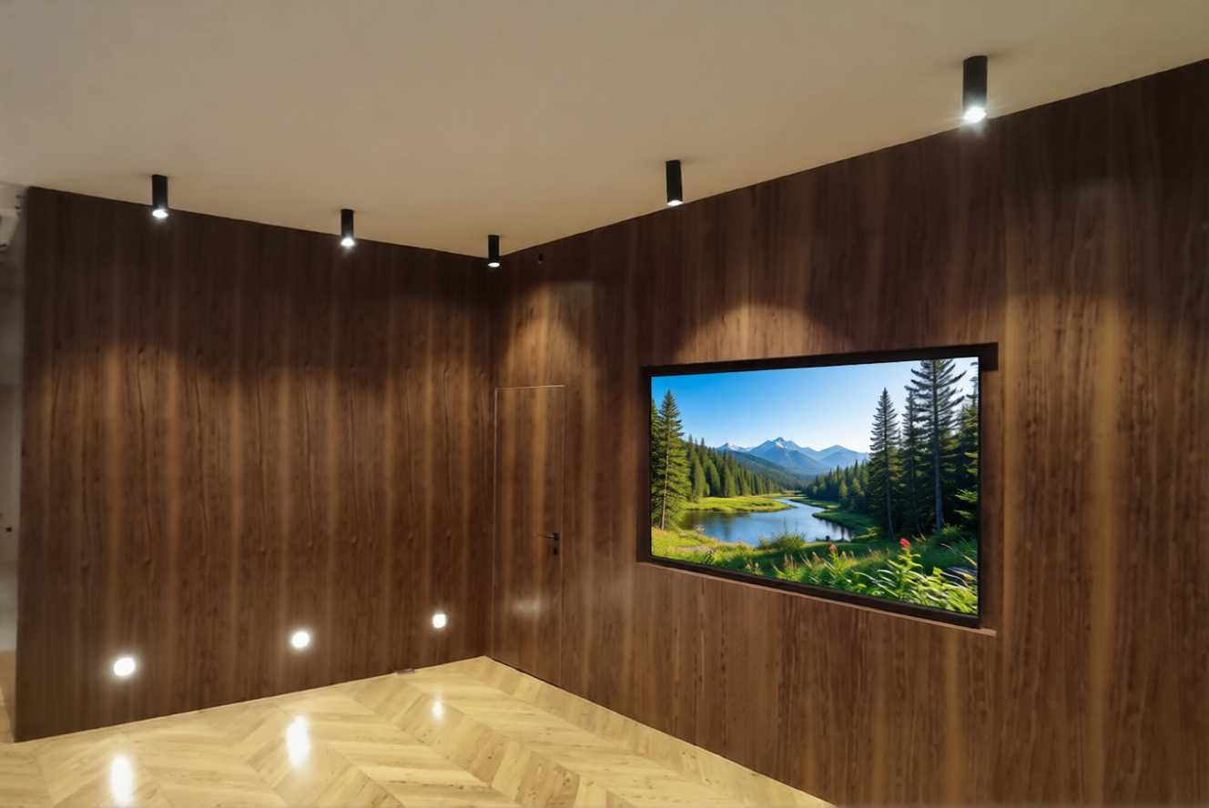 Шпонированная зона под TV