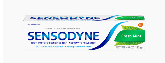 Упаковка зубной пасты Sensodyne Fresh Mint