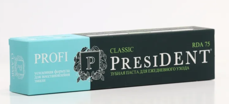 Упаковка зубной пасты President PROFI Classic