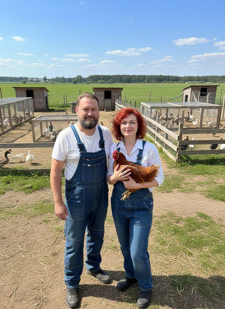 Семейная ферма "Птичка из Белей", Сергей и Екатерина