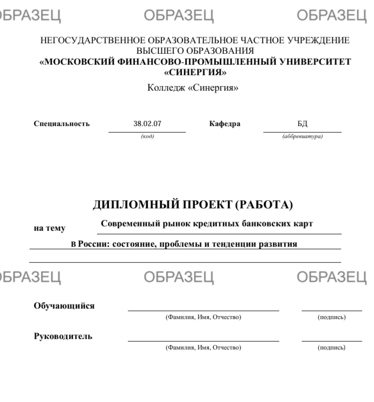 пример дипломной работы