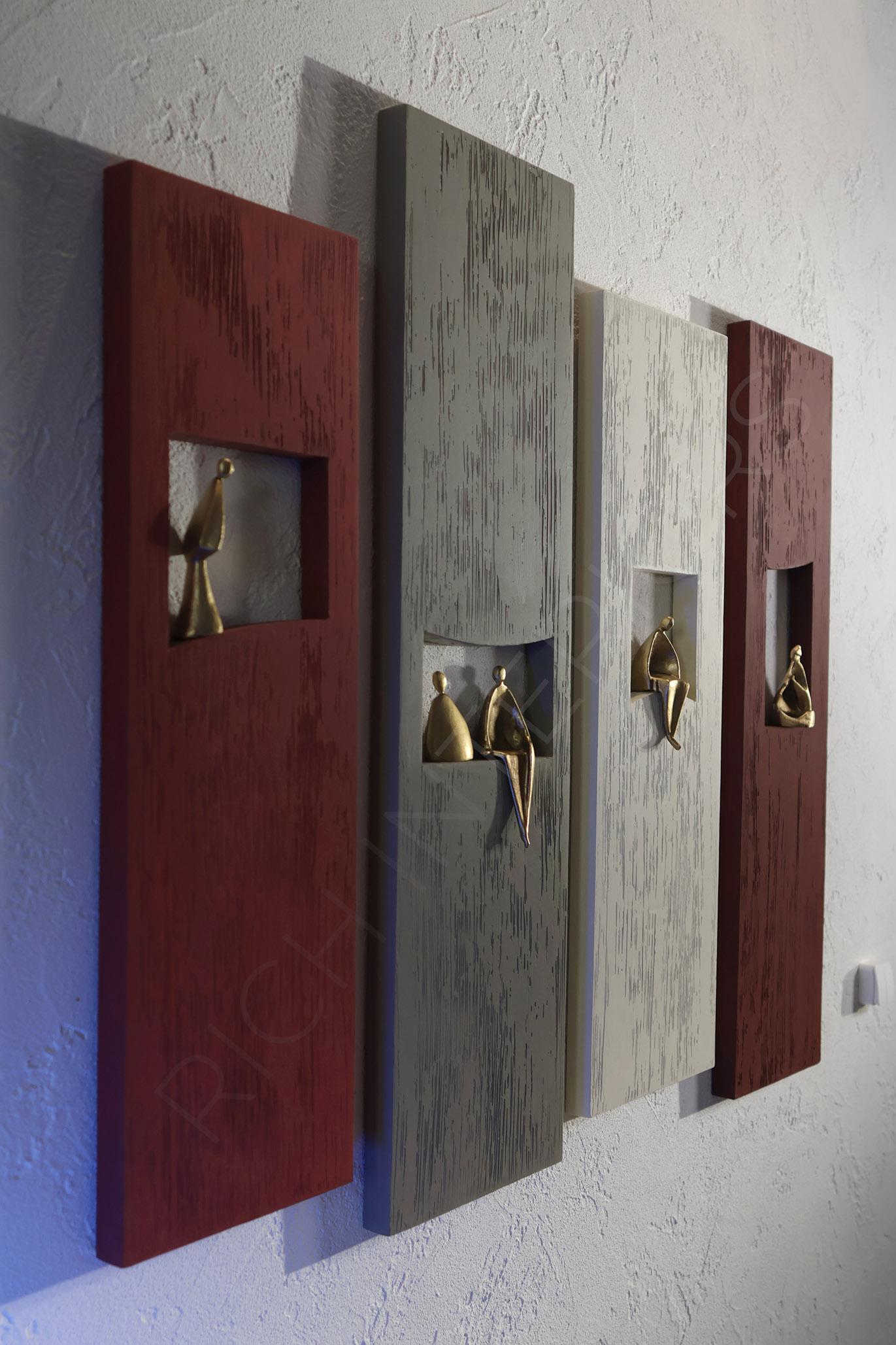 панно на стену, 4 панно, панели камень, москва