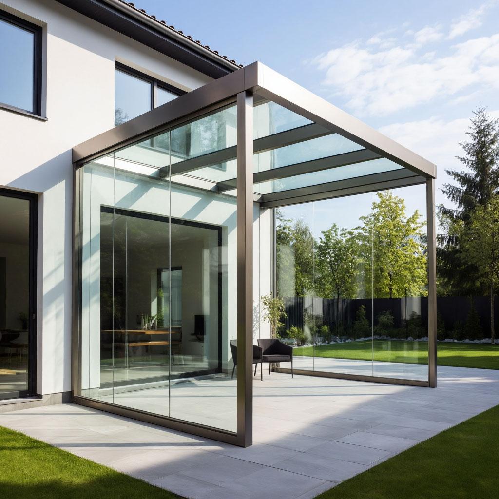 красивый навес из нержавеющей стали