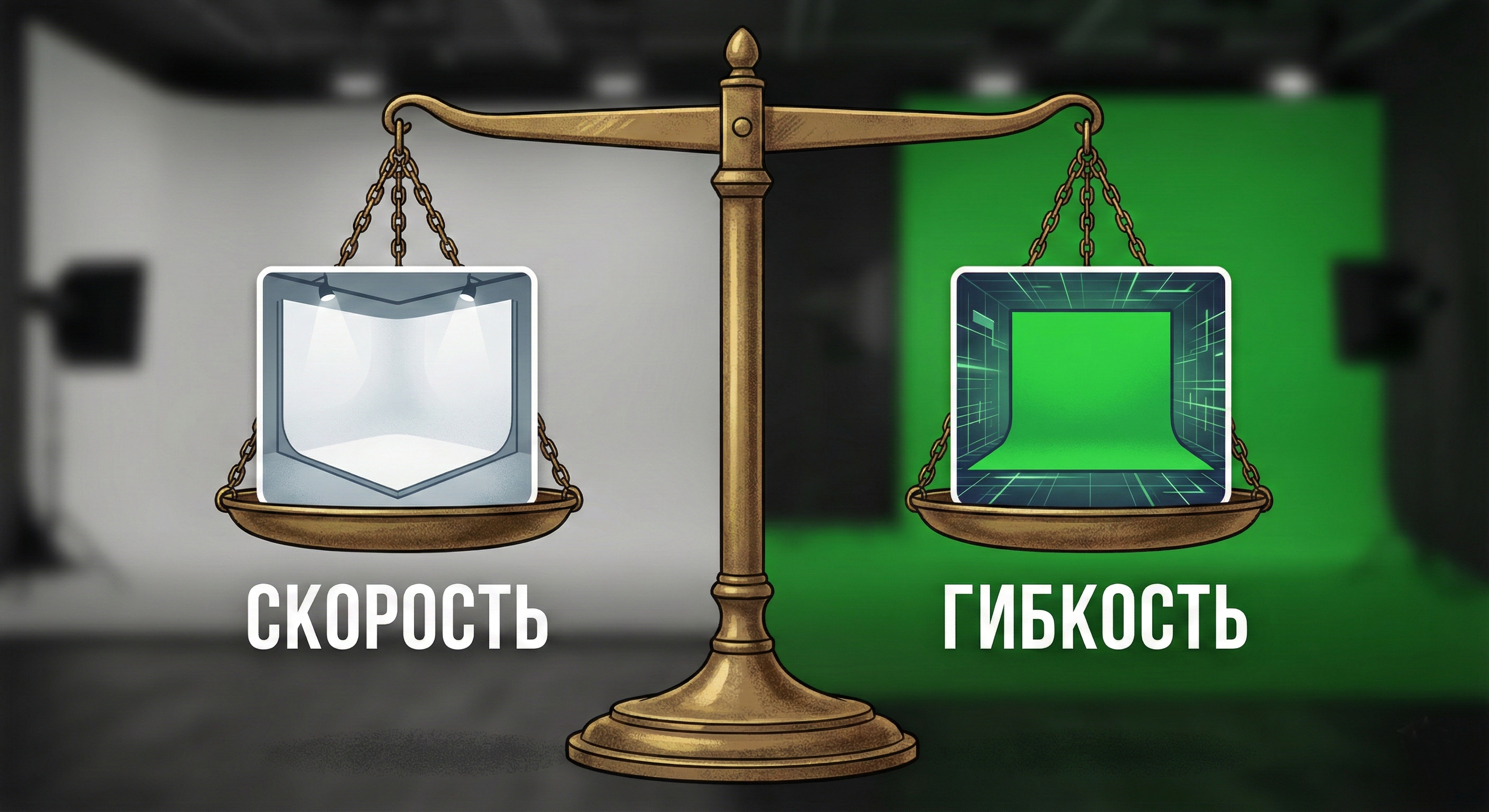 Выбор Хромакей или белая циклорама