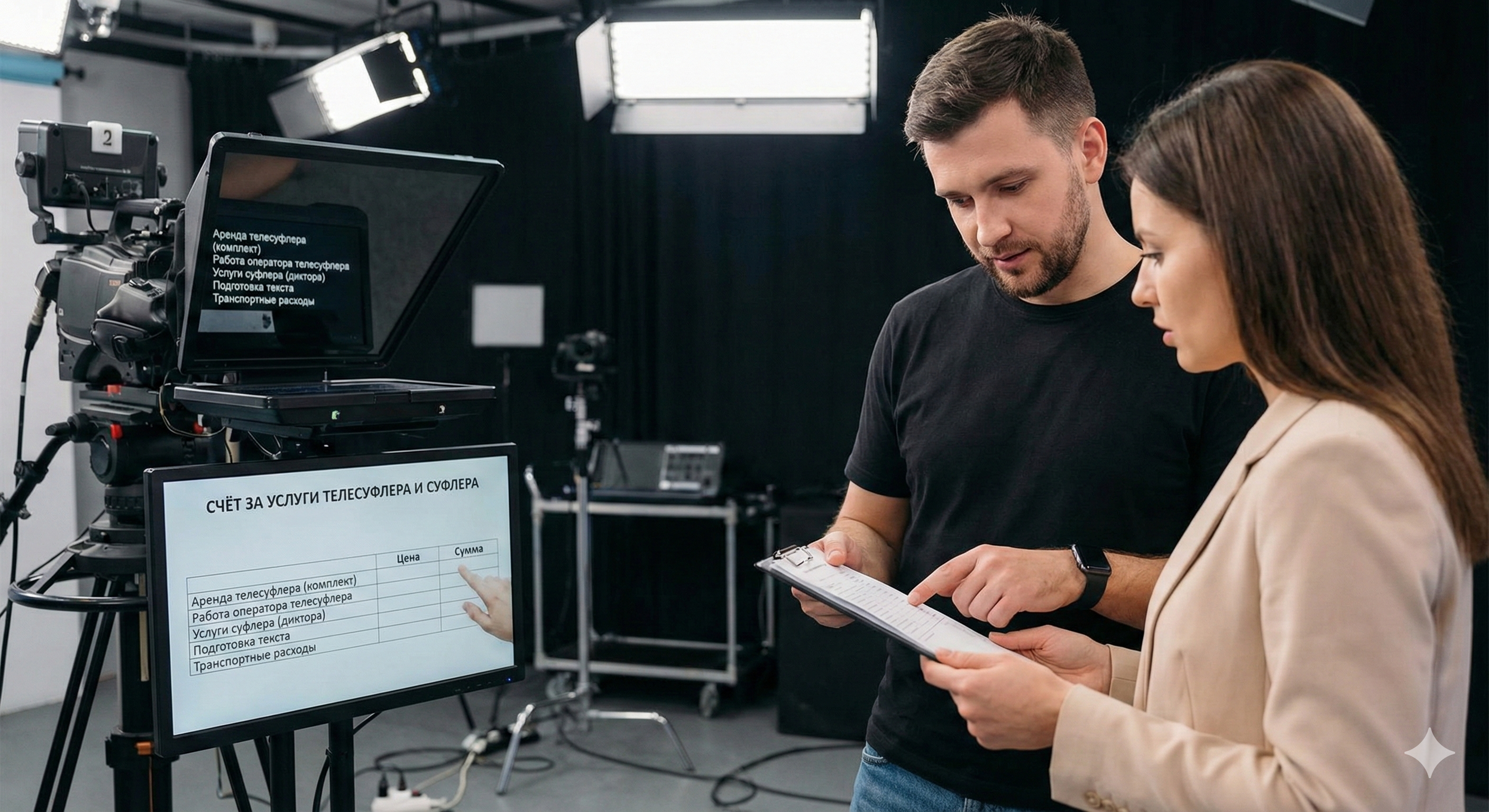 выставить счет за телесуфлер