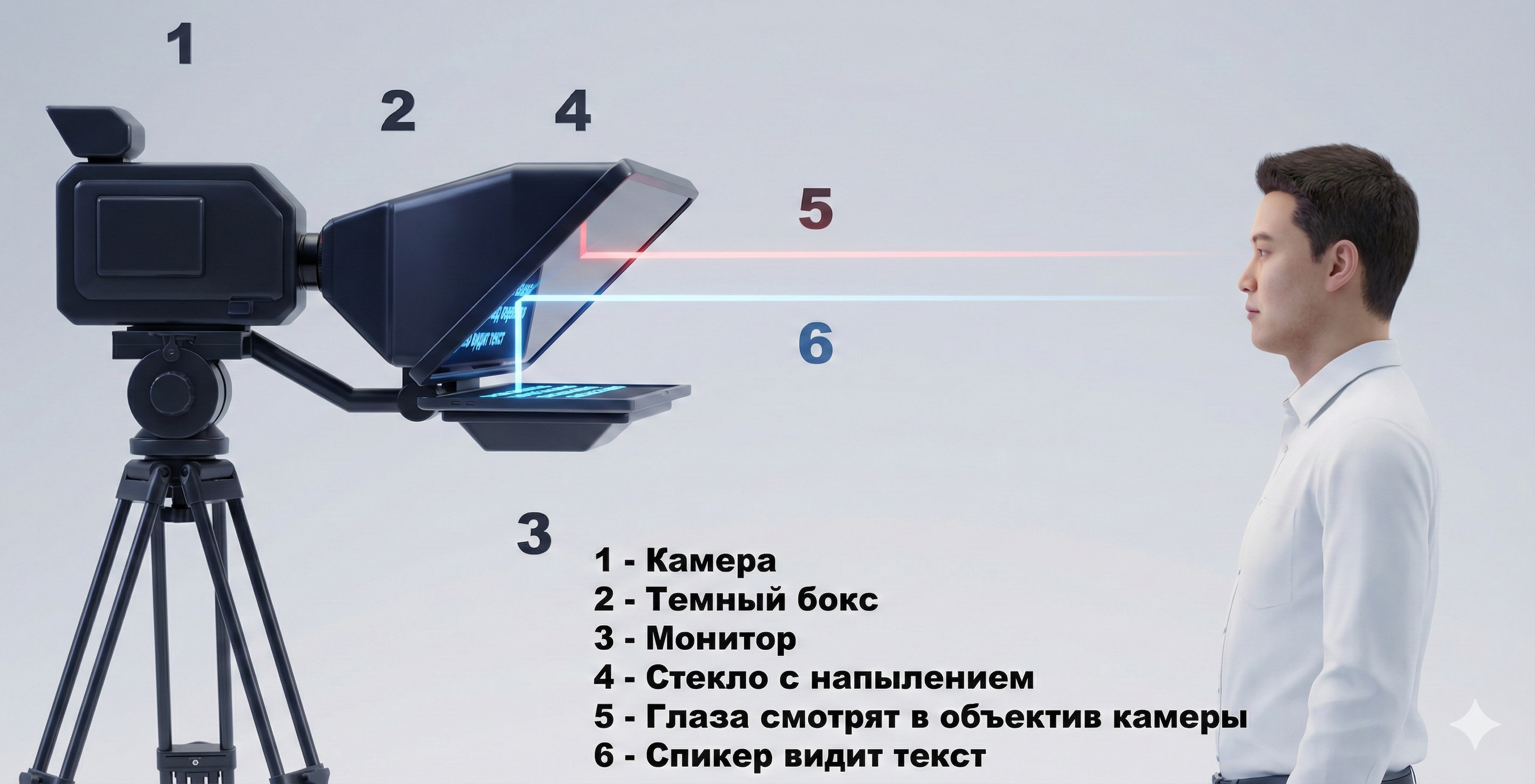 схема работы телесуфлера