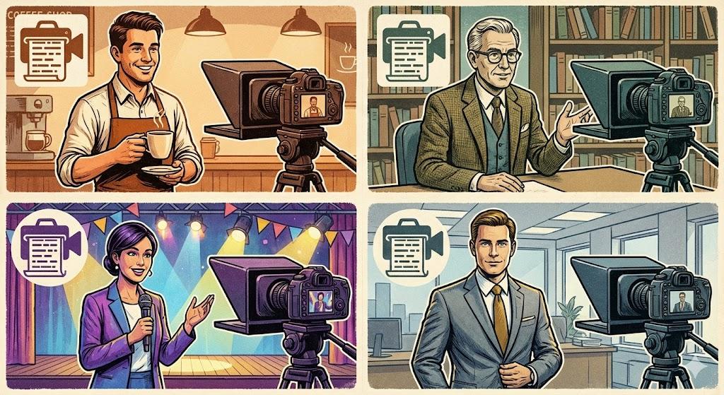 Телесуфлер для бизнес-видео